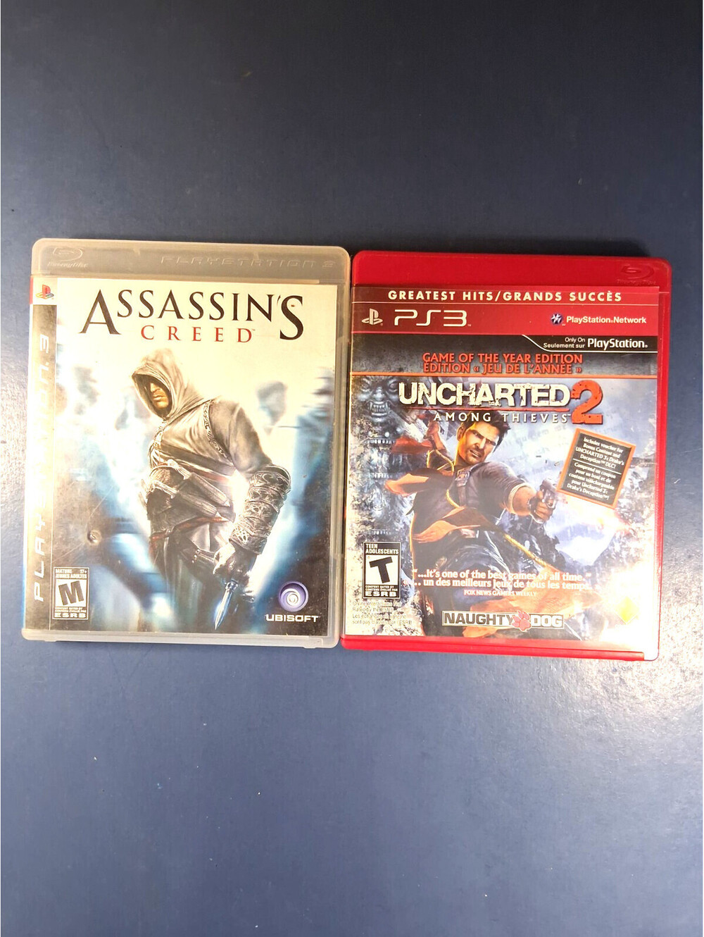PS3 Game Lot: Uncharted 2 Game of the Year + Assassin's Creed Playstation 3